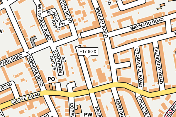 E17 9GX map - OS OpenMap – Local (Ordnance Survey) E17 9GX map - OS OpenMap – Local (Ordnance Survey)