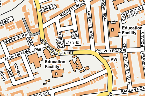 E17 9HD map - OS OpenMap – Local (Ordnance Survey) E17 9HD map - OS OpenMap – Local (Ordnance Survey)