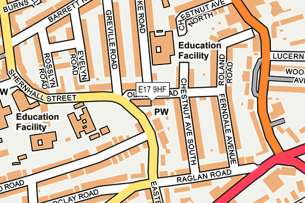 E17 9HF map - OS OpenMap – Local (Ordnance Survey) E17 9HF map - OS OpenMap – Local (Ordnance Survey)