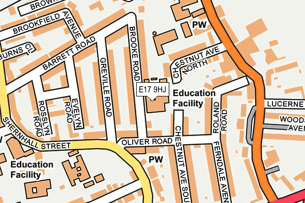 E17 9HJ map - OS OpenMap – Local (Ordnance Survey) E17 9HJ map - OS OpenMap – Local (Ordnance Survey)