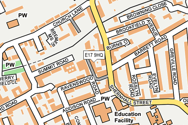 E17 9HQ map - OS OpenMap – Local (Ordnance Survey) E17 9HQ map - OS OpenMap – Local (Ordnance Survey)