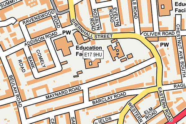 E17 9HU map - OS OpenMap – Local (Ordnance Survey) E17 9HU map - OS OpenMap – Local (Ordnance Survey)