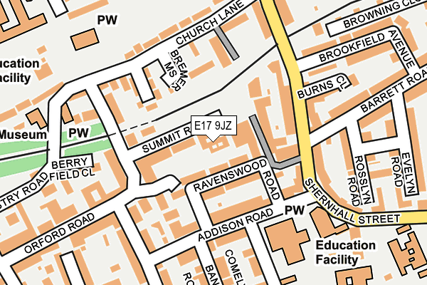 E17 9JZ map - OS OpenMap – Local (Ordnance Survey) E17 9JZ map - OS OpenMap – Local (Ordnance Survey)