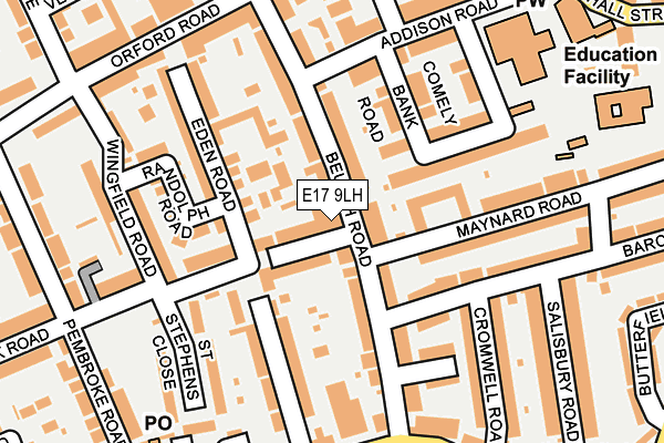 E17 9LH map - OS OpenMap – Local (Ordnance Survey) E17 9LH map - OS OpenMap – Local (Ordnance Survey)