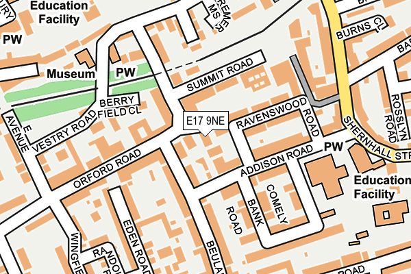 E17 9NE map - OS OpenMap – Local (Ordnance Survey) E17 9NE map - OS OpenMap – Local (Ordnance Survey)