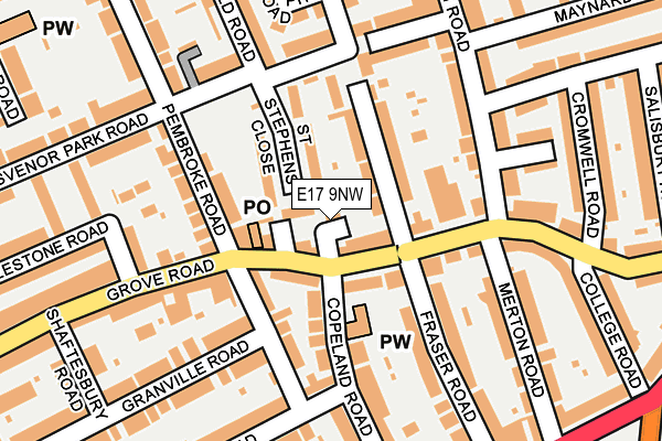 E17 9NW map - OS OpenMap – Local (Ordnance Survey) E17 9NW map - OS OpenMap – Local (Ordnance Survey)