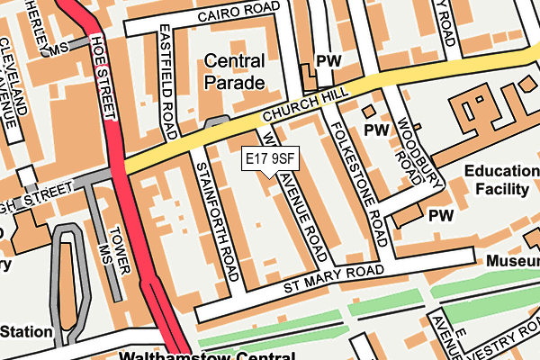 E17 9SF map - OS OpenMap – Local (Ordnance Survey) E17 9SF map - OS OpenMap – Local (Ordnance Survey)