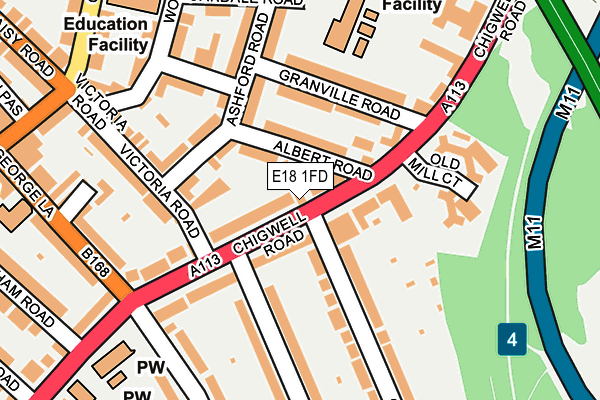 E18 1FD map - OS OpenMap – Local (Ordnance Survey) E18 1FD map - OS OpenMap – Local (Ordnance Survey)