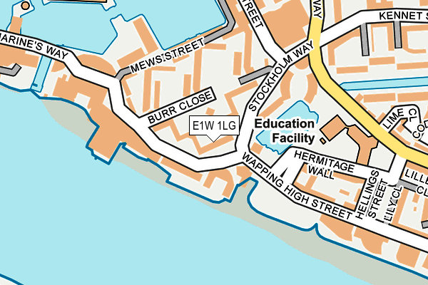 E1W 1LG map - OS OpenMap – Local (Ordnance Survey) E1W 1LG map - OS OpenMap – Local (Ordnance Survey)