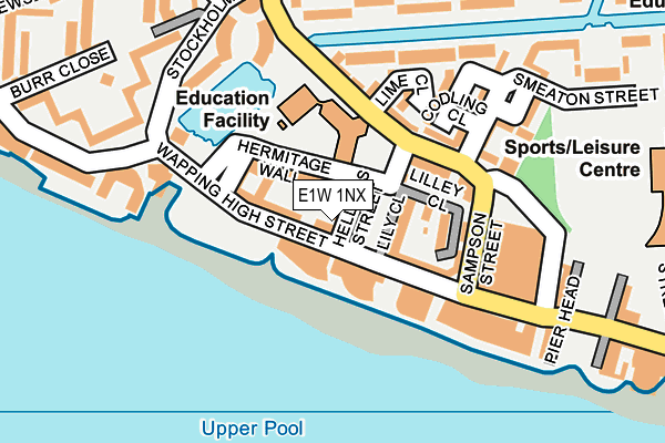 E1W 1NX map - OS OpenMap – Local (Ordnance Survey) E1W 1NX map - OS OpenMap – Local (Ordnance Survey)