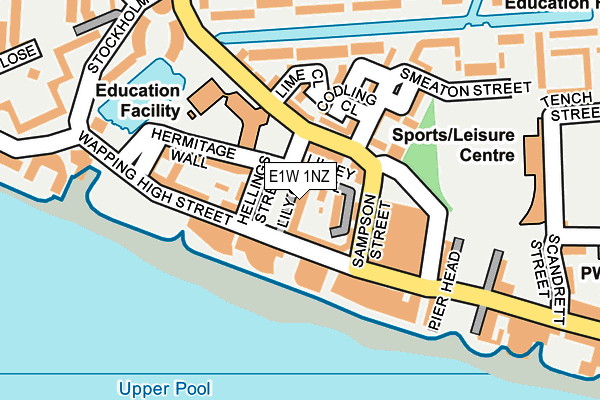 E1W 1NZ map - OS OpenMap – Local (Ordnance Survey) E1W 1NZ map - OS OpenMap – Local (Ordnance Survey)