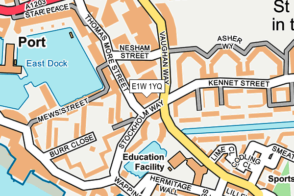 E1W 1YQ map - OS OpenMap – Local (Ordnance Survey) E1W 1YQ map - OS OpenMap – Local (Ordnance Survey)