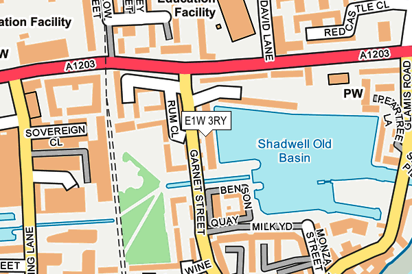 E1W 3RY map - OS OpenMap – Local (Ordnance Survey) E1W 3RY map - OS OpenMap – Local (Ordnance Survey)
