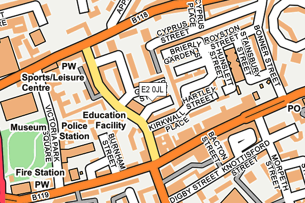 E2 0JL map - OS OpenMap – Local (Ordnance Survey) E2 0JL map - OS OpenMap – Local (Ordnance Survey)