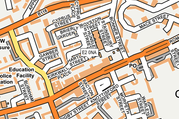 E2 0NA map - OS OpenMap – Local (Ordnance Survey) E2 0NA map - OS OpenMap – Local (Ordnance Survey)