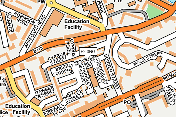 E2 0NG map - OS OpenMap – Local (Ordnance Survey) E2 0NG map - OS OpenMap – Local (Ordnance Survey)