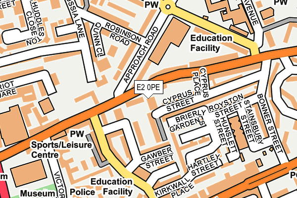 E2 0PE map - OS OpenMap – Local (Ordnance Survey) E2 0PE map - OS OpenMap – Local (Ordnance Survey)