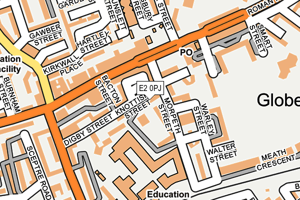 E2 0PJ map - OS OpenMap – Local (Ordnance Survey) E2 0PJ map - OS OpenMap – Local (Ordnance Survey)