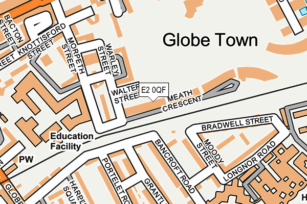 E2 0QF map - OS OpenMap – Local (Ordnance Survey)