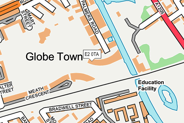 E2 0TA map - OS OpenMap – Local (Ordnance Survey)