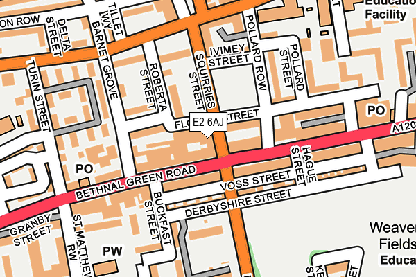 E2 6AJ map - OS OpenMap – Local (Ordnance Survey) E2 6AJ map - OS OpenMap – Local (Ordnance Survey)