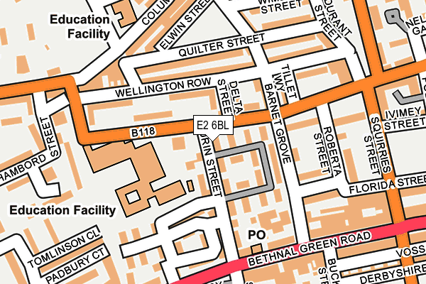 E2 6BL map - OS OpenMap – Local (Ordnance Survey) E2 6BL map - OS OpenMap – Local (Ordnance Survey)