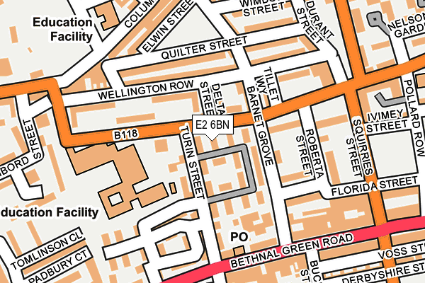 E2 6BN map - OS OpenMap – Local (Ordnance Survey) E2 6BN map - OS OpenMap – Local (Ordnance Survey)