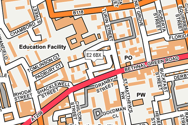 E2 6BX map - OS OpenMap – Local (Ordnance Survey) E2 6BX map - OS OpenMap – Local (Ordnance Survey)
