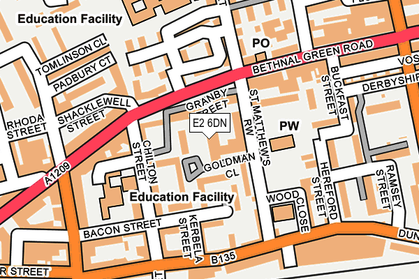 E2 6DN map - OS OpenMap – Local (Ordnance Survey) E2 6DN map - OS OpenMap – Local (Ordnance Survey)