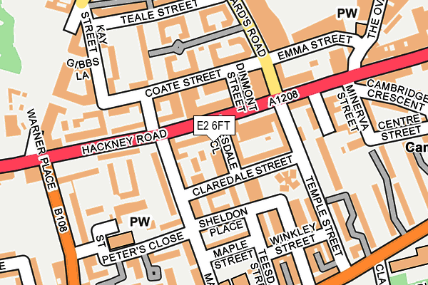 E2 6FT map - OS OpenMap – Local (Ordnance Survey) E2 6FT map - OS OpenMap – Local (Ordnance Survey)