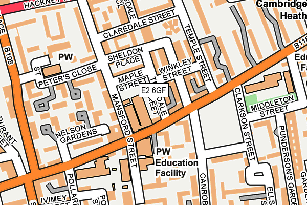 E2 6GF map - OS OpenMap – Local (Ordnance Survey) E2 6GF map - OS OpenMap – Local (Ordnance Survey)