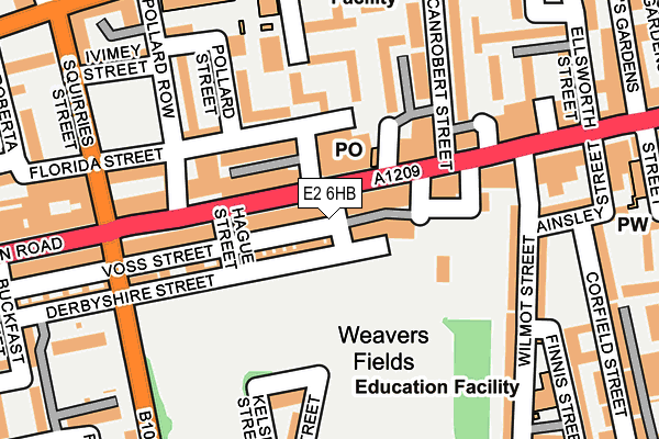 E2 6HB map - OS OpenMap – Local (Ordnance Survey) E2 6HB map - OS OpenMap – Local (Ordnance Survey)
