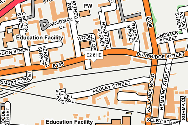 E2 6HE map - OS OpenMap – Local (Ordnance Survey) E2 6HE map - OS OpenMap – Local (Ordnance Survey)