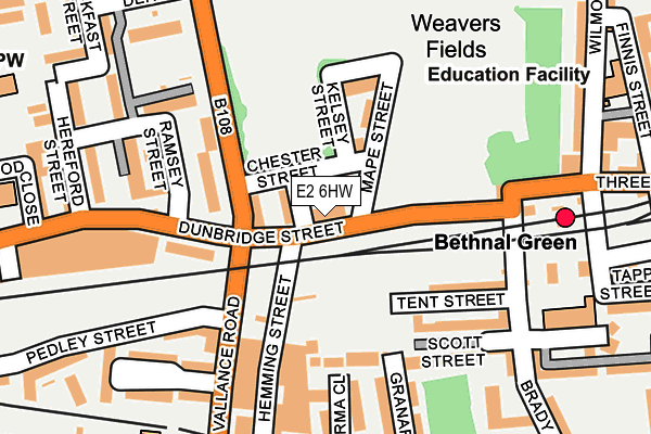 E2 6HW map - OS OpenMap – Local (Ordnance Survey) E2 6HW map - OS OpenMap – Local (Ordnance Survey)