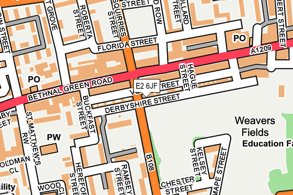 E2 6JF map - OS OpenMap – Local (Ordnance Survey) E2 6JF map - OS OpenMap – Local (Ordnance Survey)