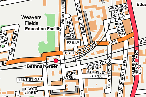 E2 6JW map - OS OpenMap – Local (Ordnance Survey) E2 6JW map - OS OpenMap – Local (Ordnance Survey)