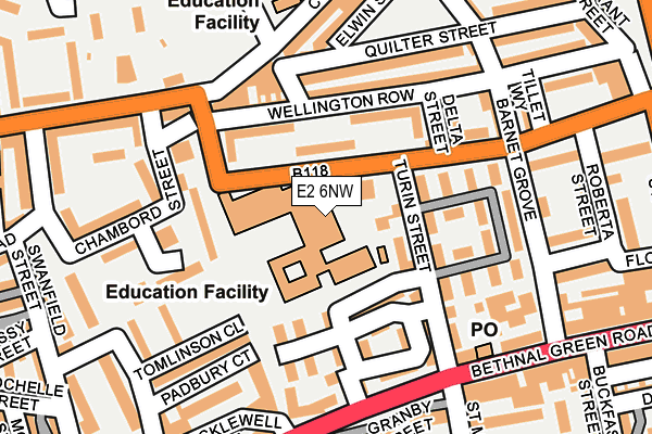 E2 6NW map - OS OpenMap – Local (Ordnance Survey) E2 6NW map - OS OpenMap – Local (Ordnance Survey)