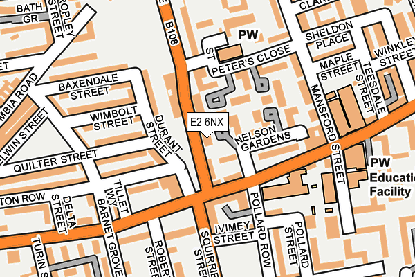 E2 6NX map - OS OpenMap – Local (Ordnance Survey) E2 6NX map - OS OpenMap – Local (Ordnance Survey)