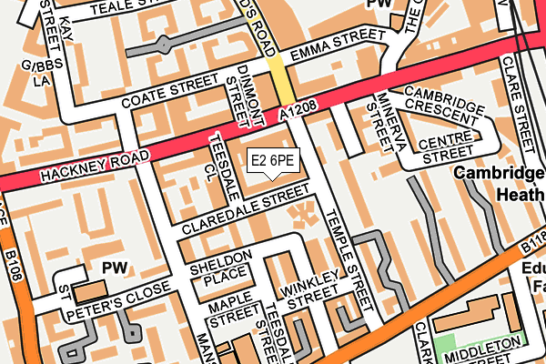 E2 6PE map - OS OpenMap – Local (Ordnance Survey) E2 6PE map - OS OpenMap – Local (Ordnance Survey)