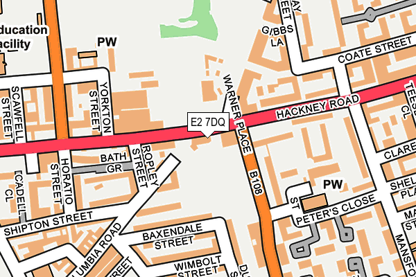 E2 7DQ map - OS OpenMap – Local (Ordnance Survey) E2 7DQ map - OS OpenMap – Local (Ordnance Survey)