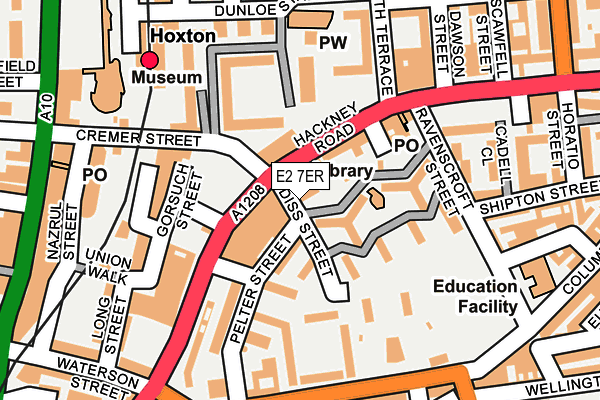 E2 7ER map - OS OpenMap – Local (Ordnance Survey)