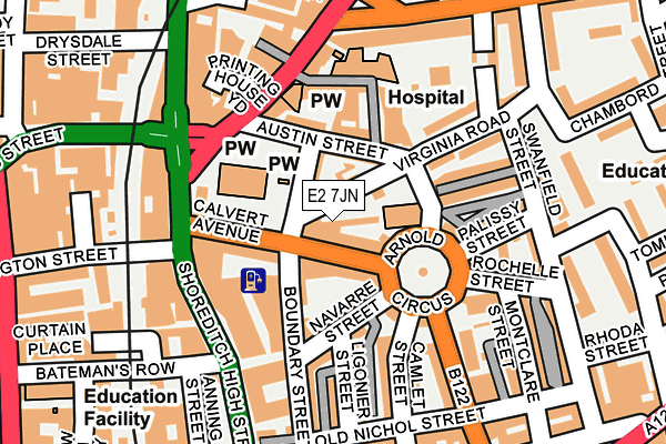 E2 7JN map - OS OpenMap – Local (Ordnance Survey) E2 7JN map - OS OpenMap – Local (Ordnance Survey)