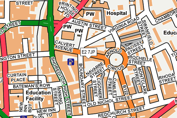 E2 7JP map - OS OpenMap – Local (Ordnance Survey) E2 7JP map - OS OpenMap – Local (Ordnance Survey)