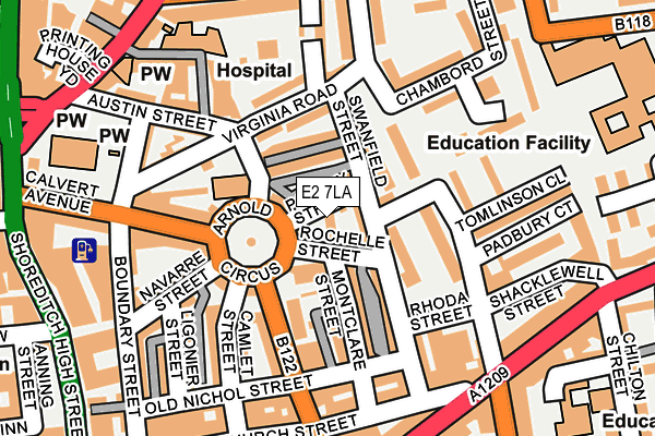 E2 7LA map - OS OpenMap – Local (Ordnance Survey) E2 7LA map - OS OpenMap – Local (Ordnance Survey)