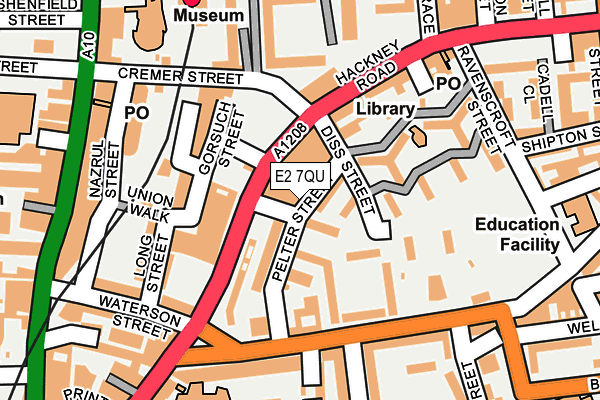 E2 7QU map - OS OpenMap – Local (Ordnance Survey)