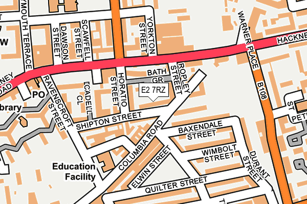 E2 7RZ map - OS OpenMap – Local (Ordnance Survey) E2 7RZ map - OS OpenMap – Local (Ordnance Survey)