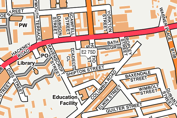 E2 7SD map - OS OpenMap – Local (Ordnance Survey) E2 7SD map - OS OpenMap – Local (Ordnance Survey)
