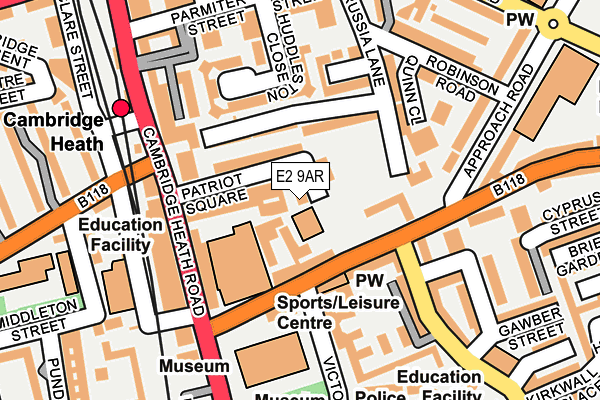 E2 9AR map - OS OpenMap – Local (Ordnance Survey) E2 9AR map - OS OpenMap – Local (Ordnance Survey)
