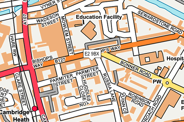 E2 9BX map - OS OpenMap – Local (Ordnance Survey) E2 9BX map - OS OpenMap – Local (Ordnance Survey)