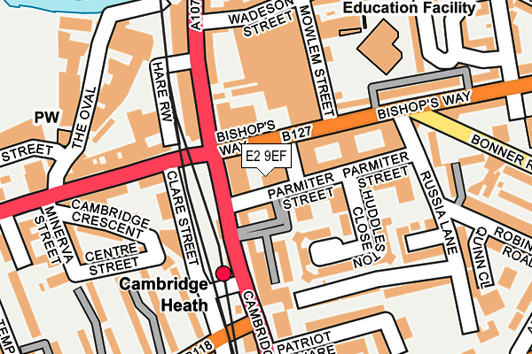 E2 9EF map - OS OpenMap – Local (Ordnance Survey) E2 9EF map - OS OpenMap – Local (Ordnance Survey)
